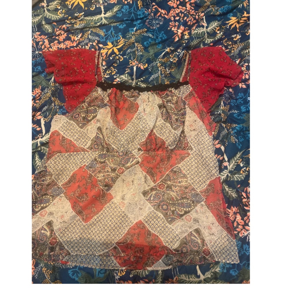 Vintage Y2K Patchwork Blouse
